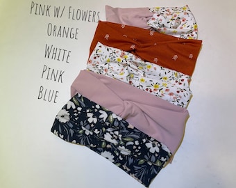 Diadema retorcida hecha a mano: tela suave y elástica