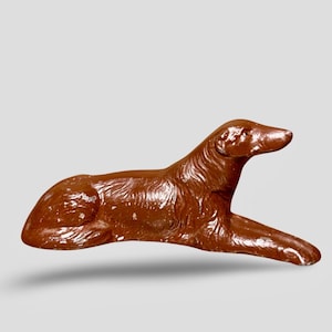 Vintage 1940s Cast Metal Borzoi Figurine: Art Deco Dog Statue