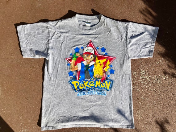 Vintage 1990s Grey Pokemon "Gotta Catch 'em All" … - image 3