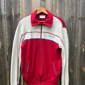Vintage 80s Red Track Jacket - Etsy