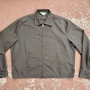 Vintage 1960s Big Mac Mechanic Coat, Size Large, Olive Drab Jacket, JC Penney, Made in the USA