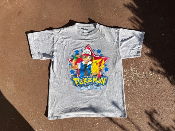 Vintage 1990s Grey Pokemon "Gotta Catch 'em All" … - image 2