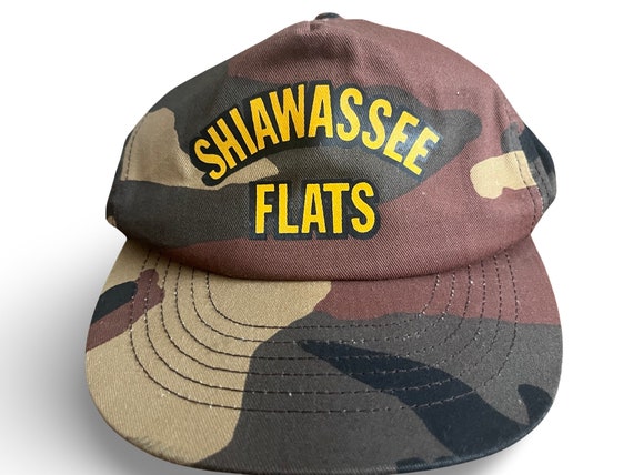 Vintage 1980s Woodland Camo Trucker Hat, Shiawass… - image 4