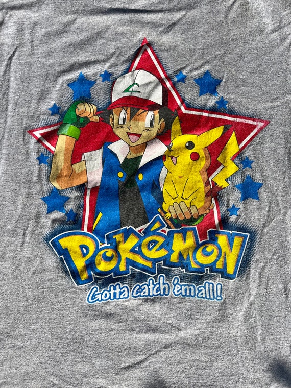 Vintage 1990s Grey Pokemon "Gotta Catch 'em All" … - image 4