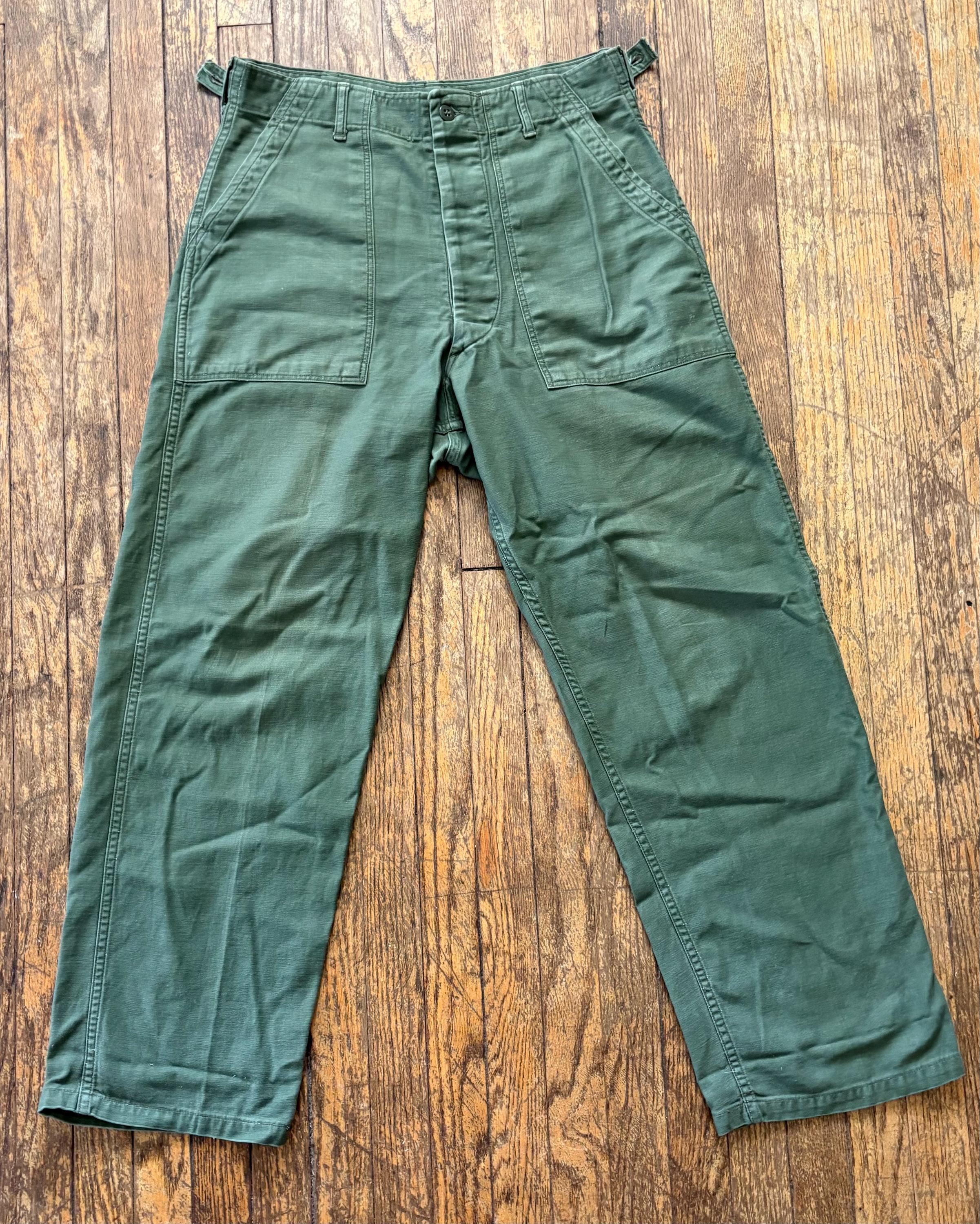 Vintage 1960s OG-107 Type 1 Sateen Fatigue Pants, Size