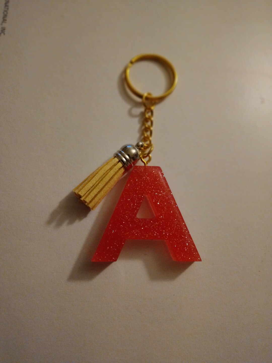 Handmade Letter A Key Chain - Etsy