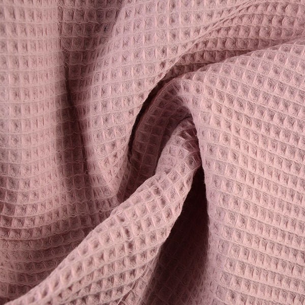 Pink honeycomb fabric coupon 50x75 or 50x150cm, 100% Oeko Tex certified cotton