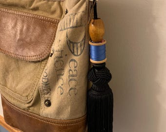 upcycled tassel key chain or purse bobble