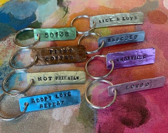 knitting needle key chain gift for knitters upcycled knitting needles zipper pull