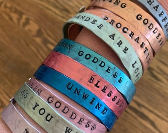 Customized bangle knitting needle bracelet bangle gift for knitter