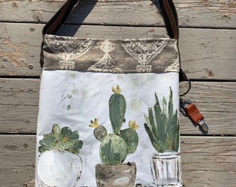 Repurposed Canvas Art Tote bag