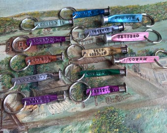 knitting needle key chain gift for knitters upcycled knitting needles zipper pull