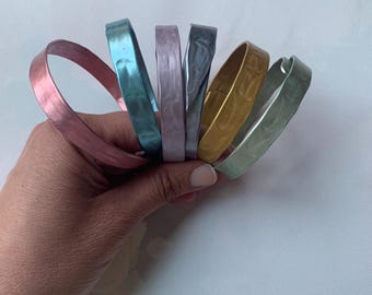 Plain knitting needle bracelet bangle