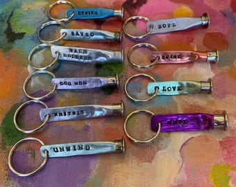 knitting needle key chain gift for knitters upcycled knitting needles zipper pull