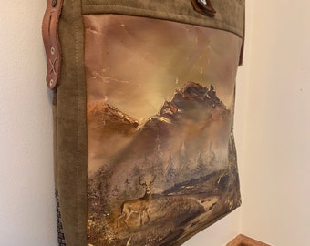 Repurposed Canvas Art Tote bag