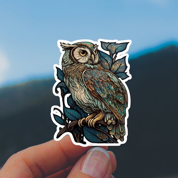 Calming Owl Sticker * Laptop Sticker * Water Bottle Sticker * Phone Sticker *