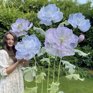 Large artificial flowers / Organza flowers / Decorative display / Event decorations