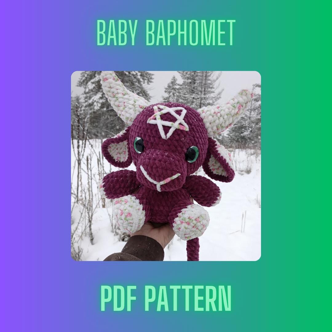 Baby Baphomet Crochet Amigurumi PDF Pattern - Etsy