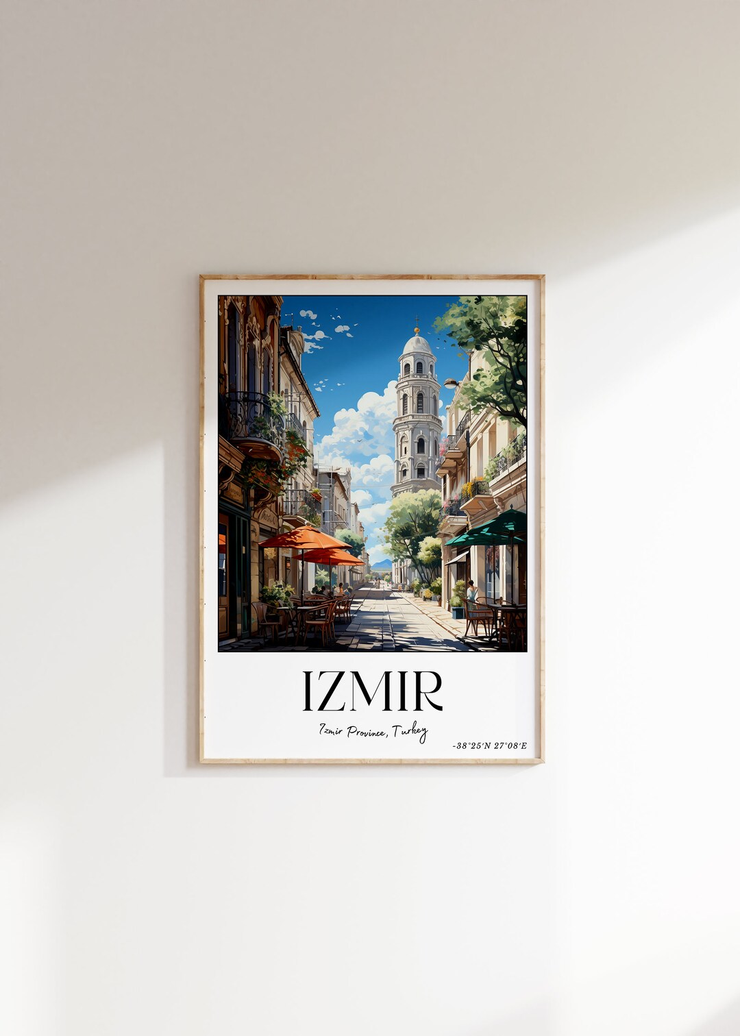 Izmir Reise Poster druckbare Wandkunst Wohnzimmer Dekor - Etsy.de