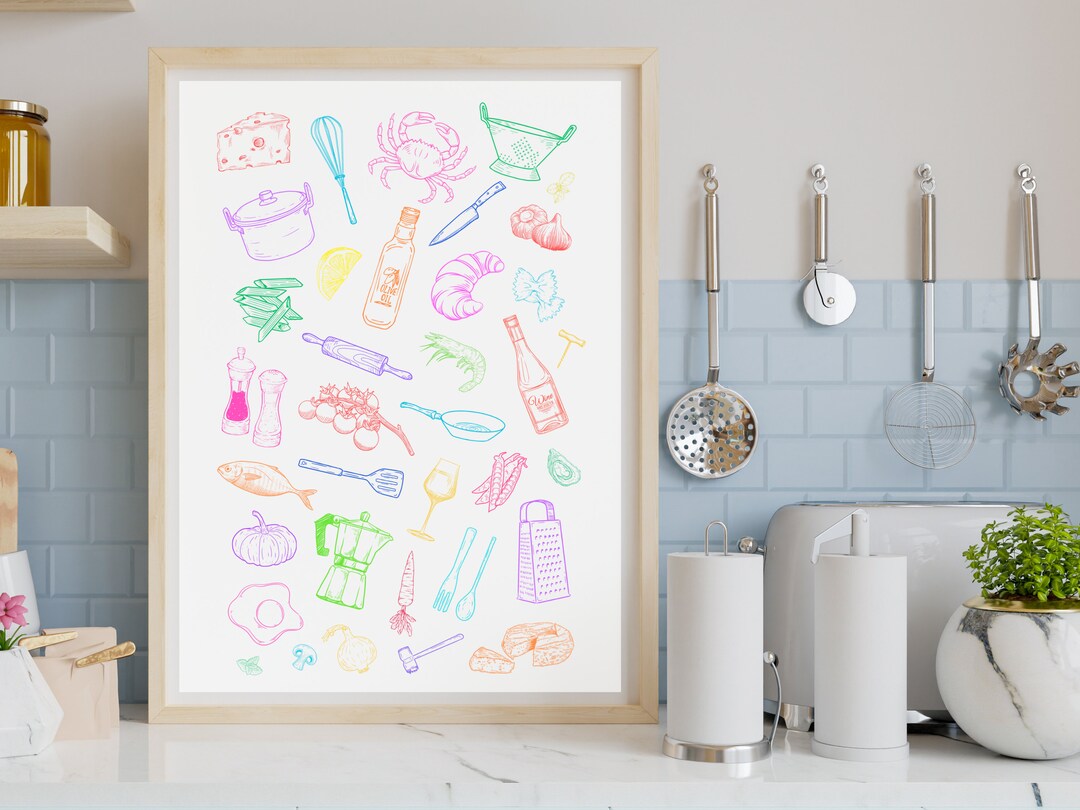 Digital Download Kitchen Ingredient Art Print Printable Art Kitchen Art ...