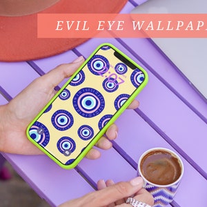 Evil Eye IPhone Wallpaper, Lucky Eye, Evil Eye, Iphone Wallpaper, Digital Download, Evil Eye Android Wallpaper, Trendy Phone Wallpaper