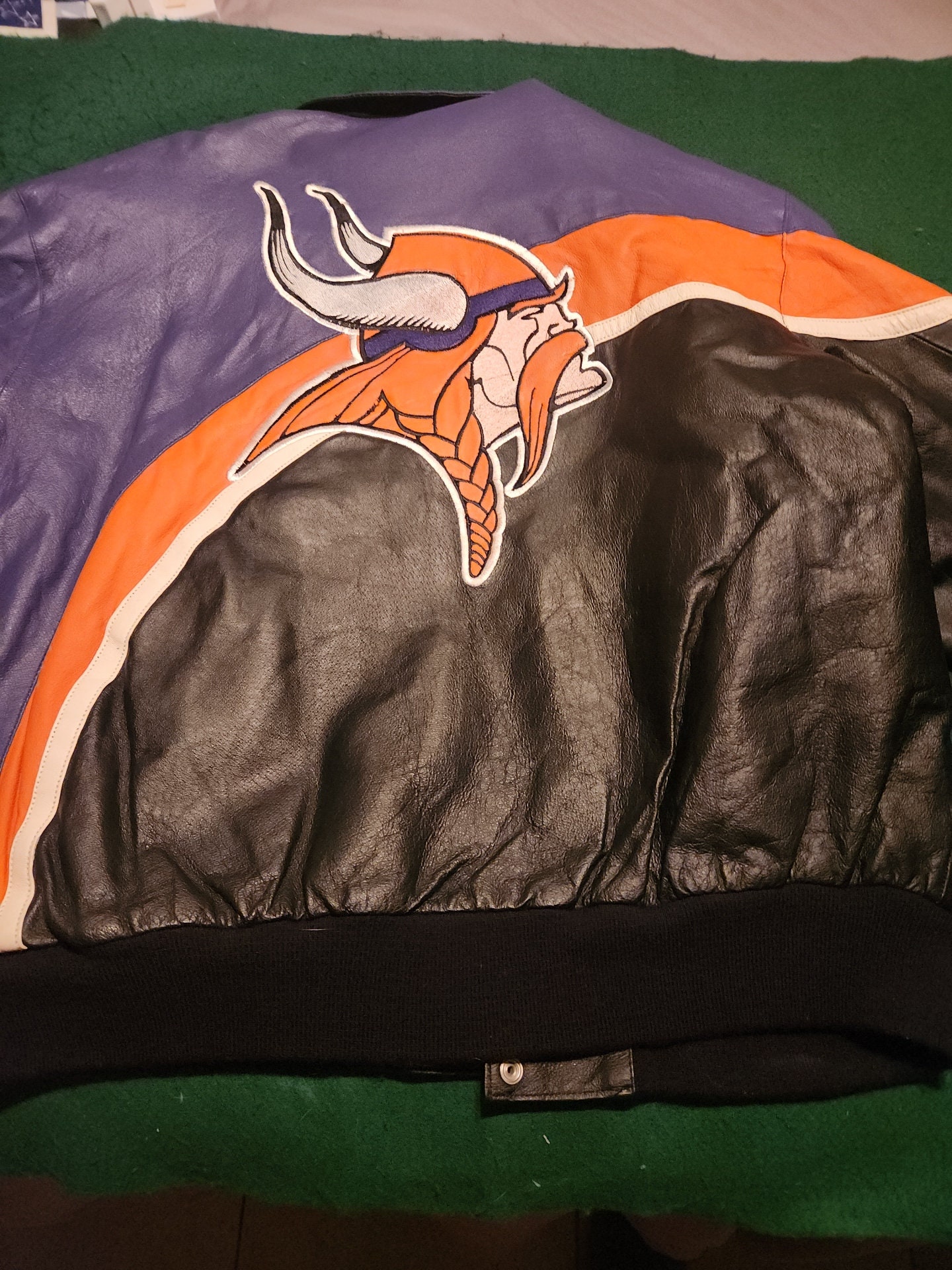 Minnesota Vikings Jeff Hamilton Leather Jacket - Etsy