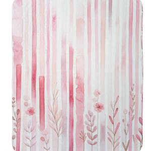 Pink Wildflower Sherpa Fleece Blanket, Plush Back Blanket, Cozy Throw, Warm Blanket, Floral Home Decor, Gift For Her