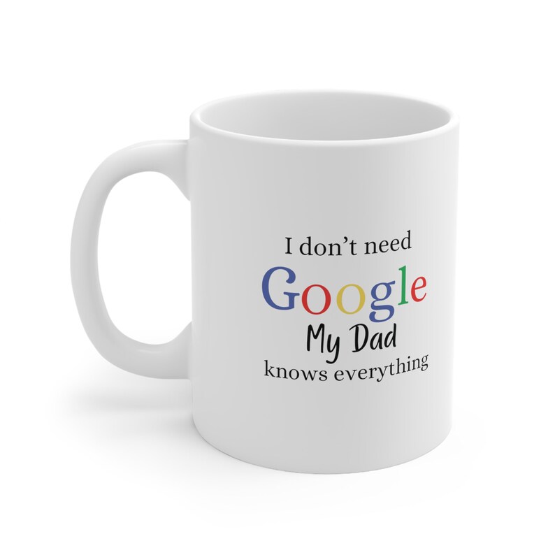 Ceramic Coffee Cups, Mug, Father, Dad knows everything zdjęcie 2