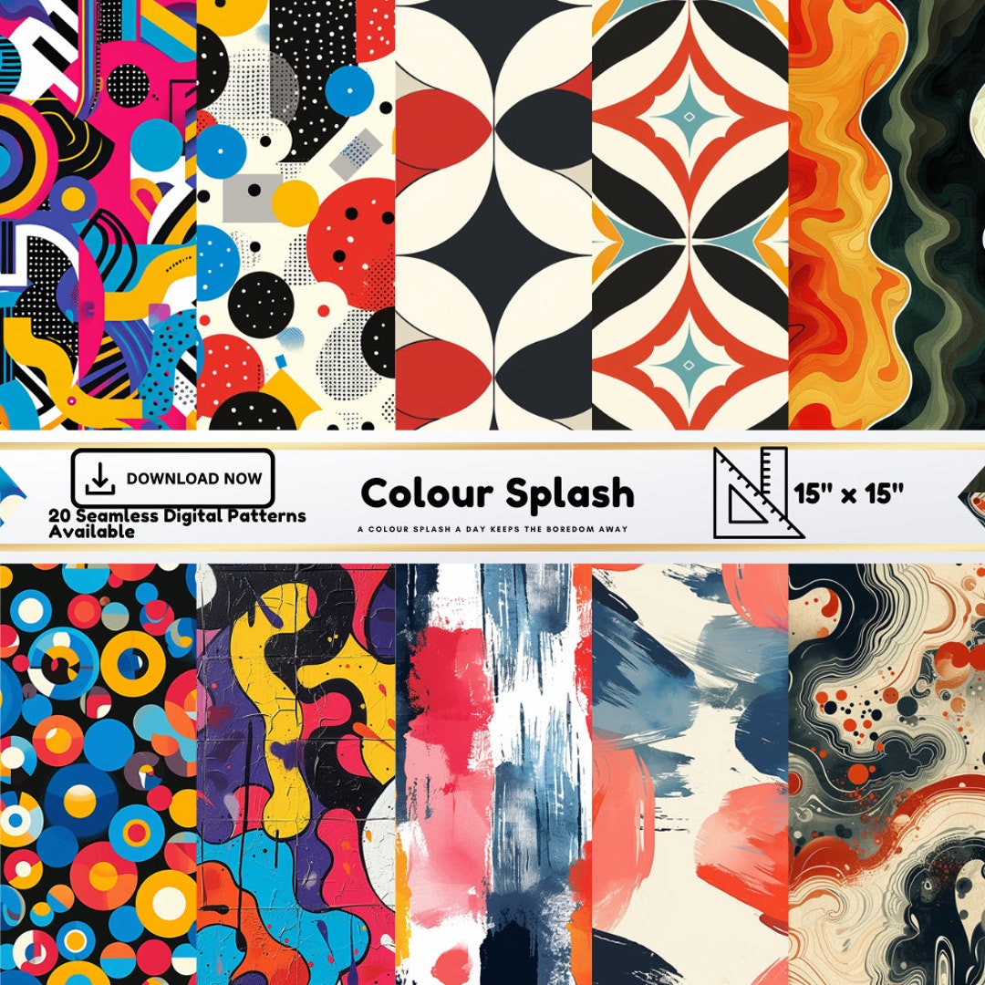Colour Splash Digital Collection - Etsy