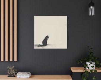 Cat Silhouette Canvas Art Print