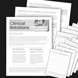 Clinical Rotations Organizer | Career Prep Guide | Nurse | Student | Instructor