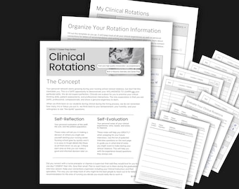 Clinical Rotations Organizer | Career Prep Guide | Nurse | Student | Instructor