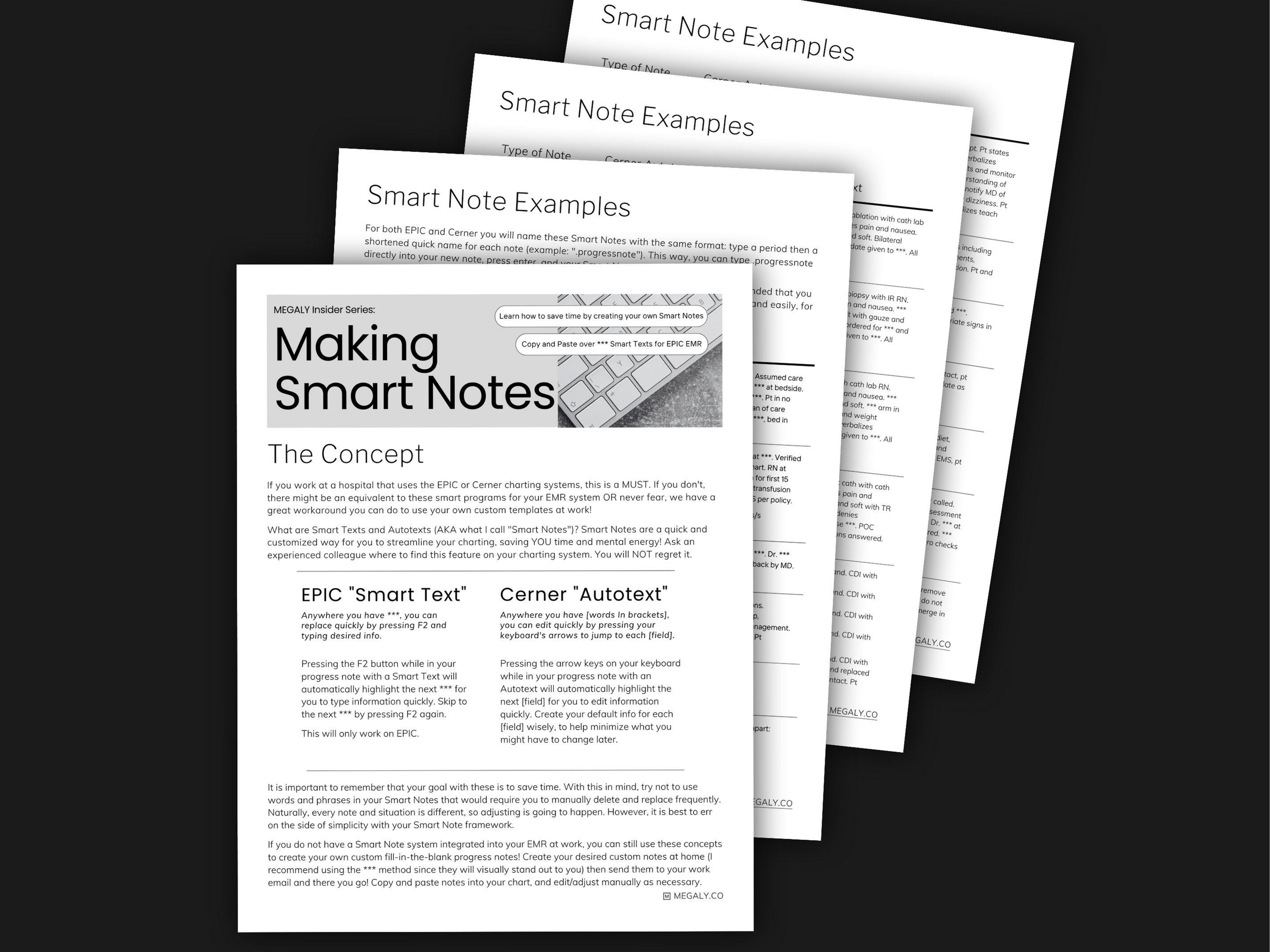 Smart Notes Guide and EPIC Templates Nurse Student Instructor