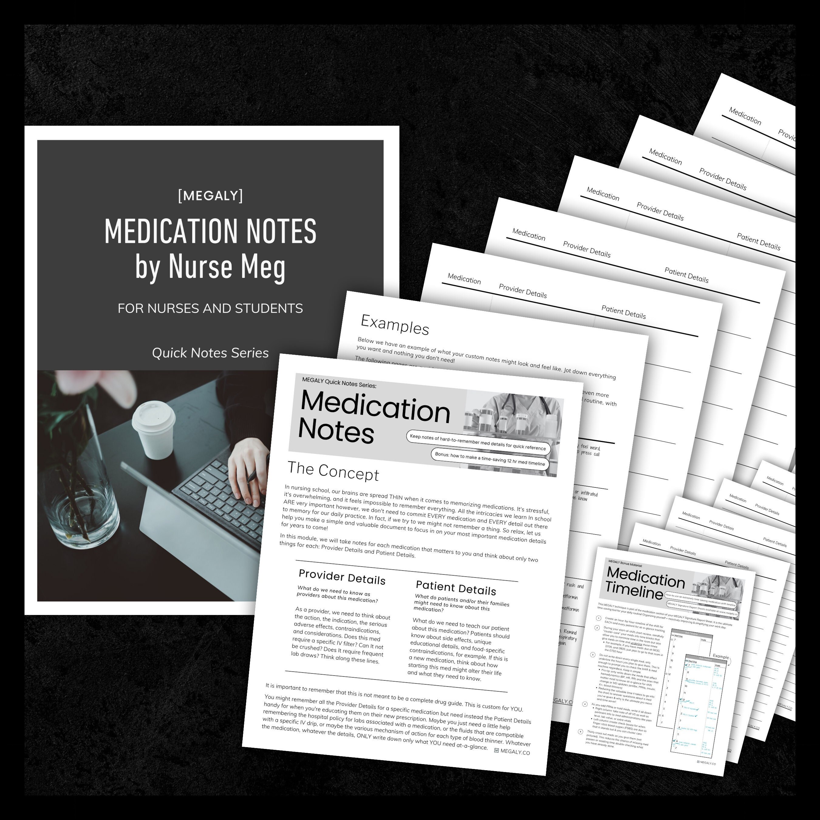 Medication Quick Note Template and Guide | Nurse | Student | Instructor ...