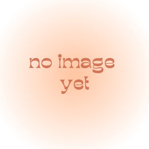 Puede incluir: Fondo color melocotón con las palabras "no image yet" en una fuente decorativa color óxido. El texto está centrado y apilado verticalmente.