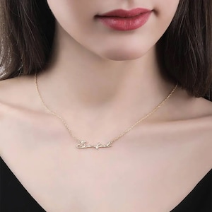 Personalisierte Signatur Stil Namenskette Personalisierte Namensschild Schmuck