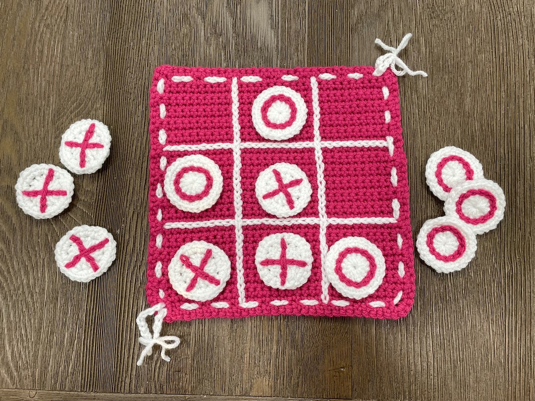 Crochet Tic tac toe Board Etsy