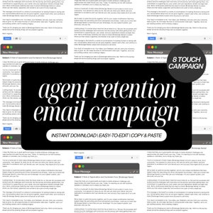 8-Email Real Estate Agent Retention Campaign | Brokerage Growth Series | Re-Engage & Retain Top Talent