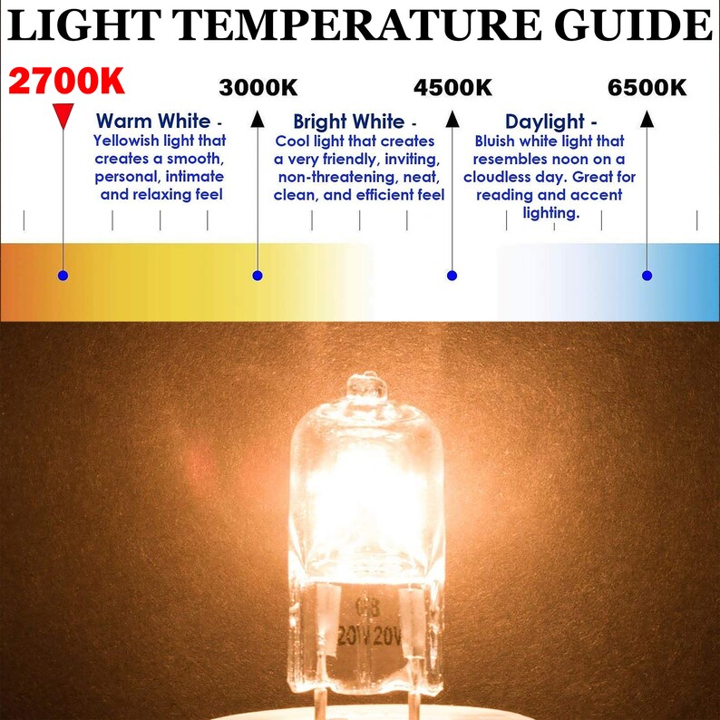 G8 Halogen Light Bulbs 2 Pin G8 Base 20 Watt Light Bulb 120V Dimmable