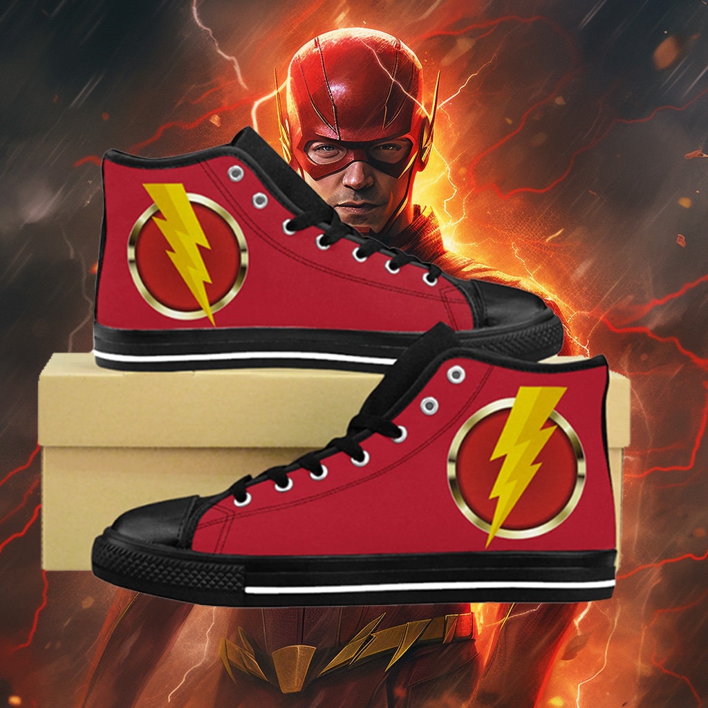 Dc Flash Shoes Etsy