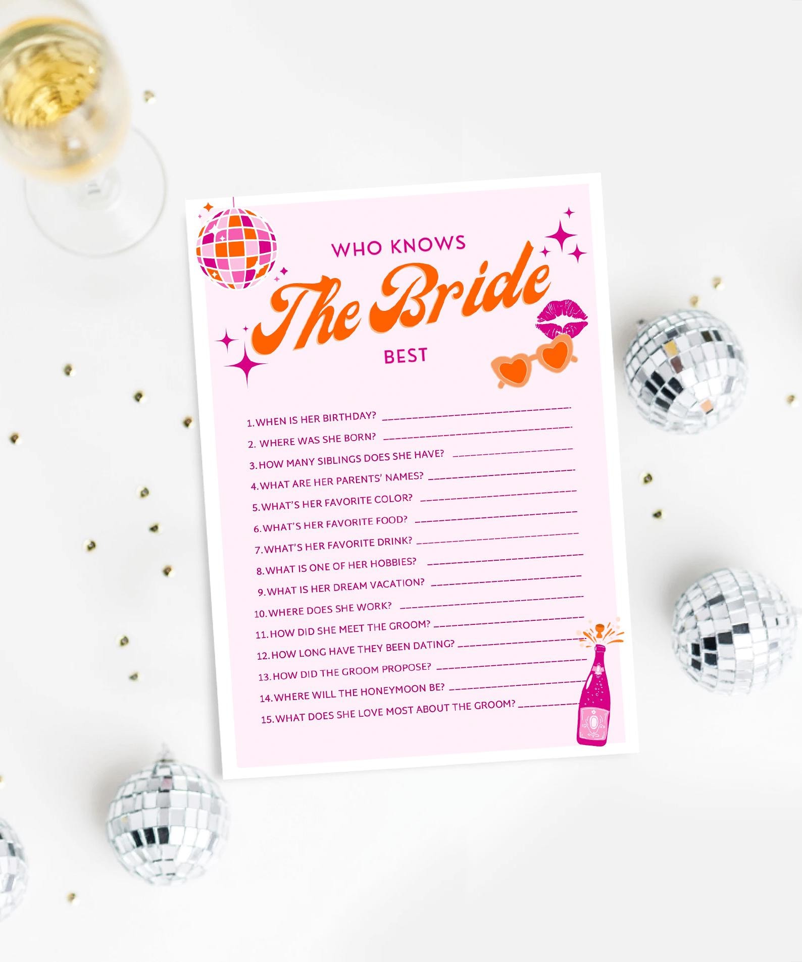 Printable Bachelorette Party Game Bundle, 4 Games Pack, Bachelorette