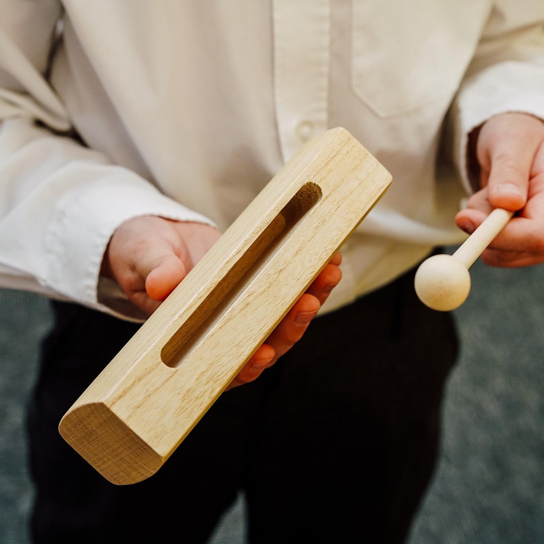 Wooden Musical Block With Beater Traditional Musical Instrument ...