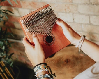 A-Star 21 Key Kalimba Thumb Piano - Natural