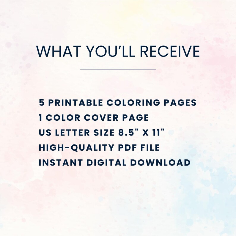 Pride coloring book digital download: 5 printable pages, color cover, US Letter PDF for LGBTQ+ activities.