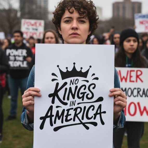 No Kings in America Design, Pro Democracy PNG SVG (Digital Download)