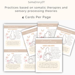 Tarjetas de movimiento para terapia somática; ejercicios somáticos para la conciencia interoceptiva y la regulación del sistema nervioso (descarga en PDF) imagen 3