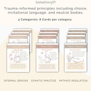 Tarjetas de movimiento para terapia somática; ejercicios somáticos para la conciencia interoceptiva y la regulación del sistema nervioso (descarga en PDF) imagen 2