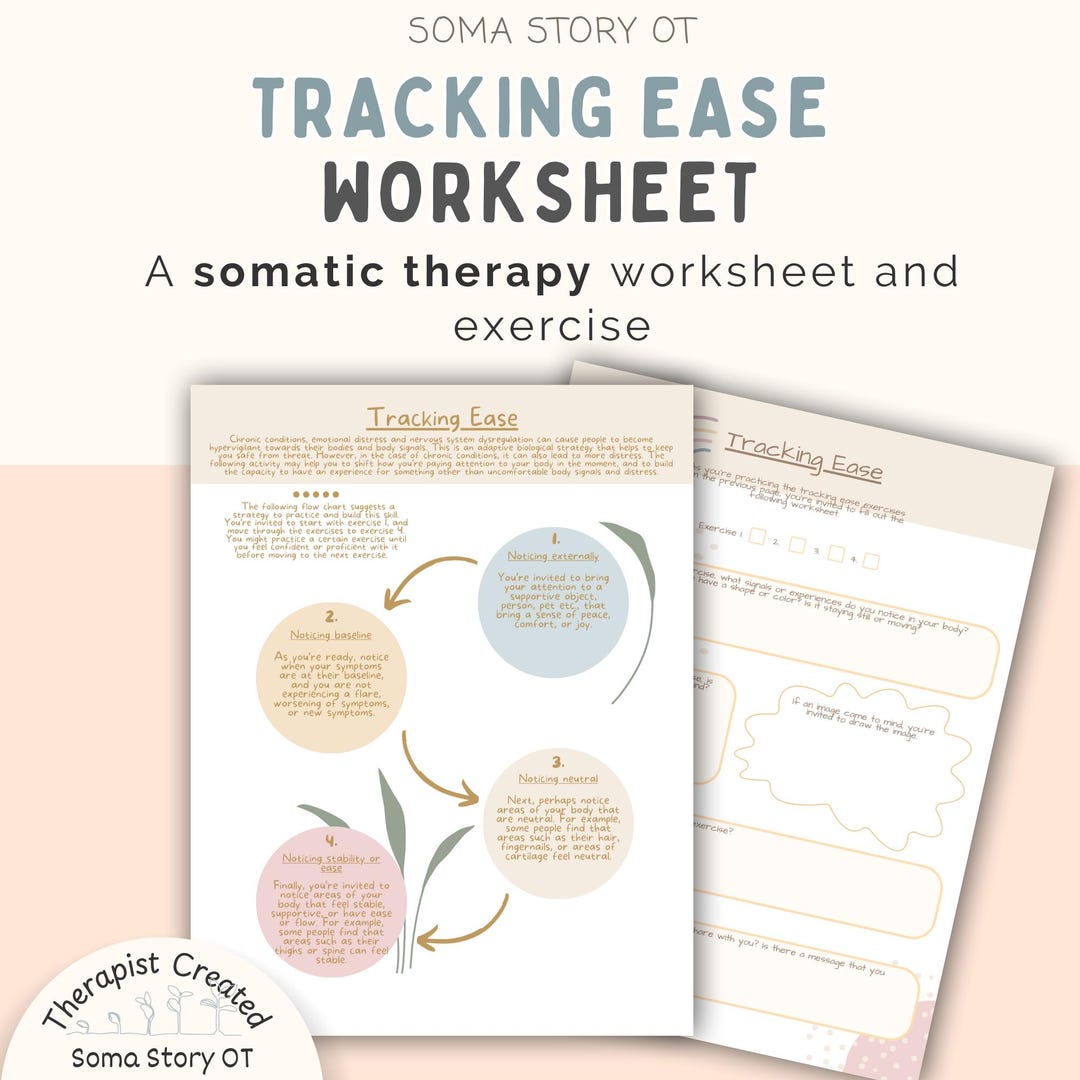 Somatic Therapy Worksheet Tracking Ease For Chronic Pain Illness Somatic Therapy Worksheet Tracking Ease For Chronic Pain Illness