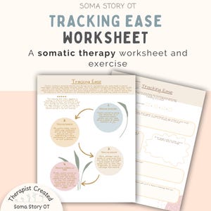 Somatic Therapy Worksheet: Tracking Ease for Chronic Pain & illness, Nervous System Regulation (PDF Download)