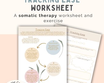 Somatic Therapy Worksheet: Tracking Ease for Chronic Pain & illness, Nervous System Regulation (PDF Download)